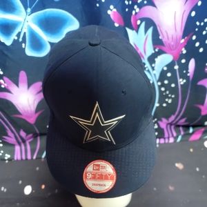 New Era 9fifty Dallas Cowboys Snapback Cap Hat Flatbill Navy Blue Vintage